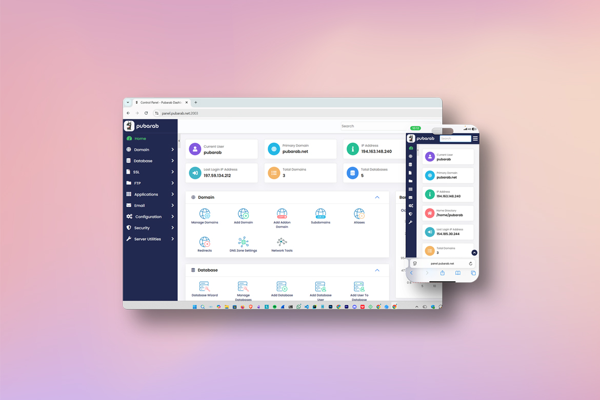 لوحة التحكم